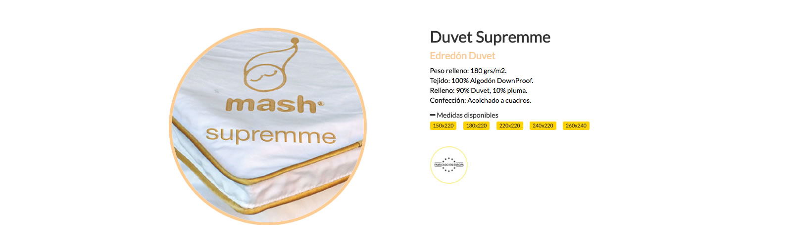 Promoción Nórdico Duvet Supremme de Mash. Sólo en Élite Descanso Santiago