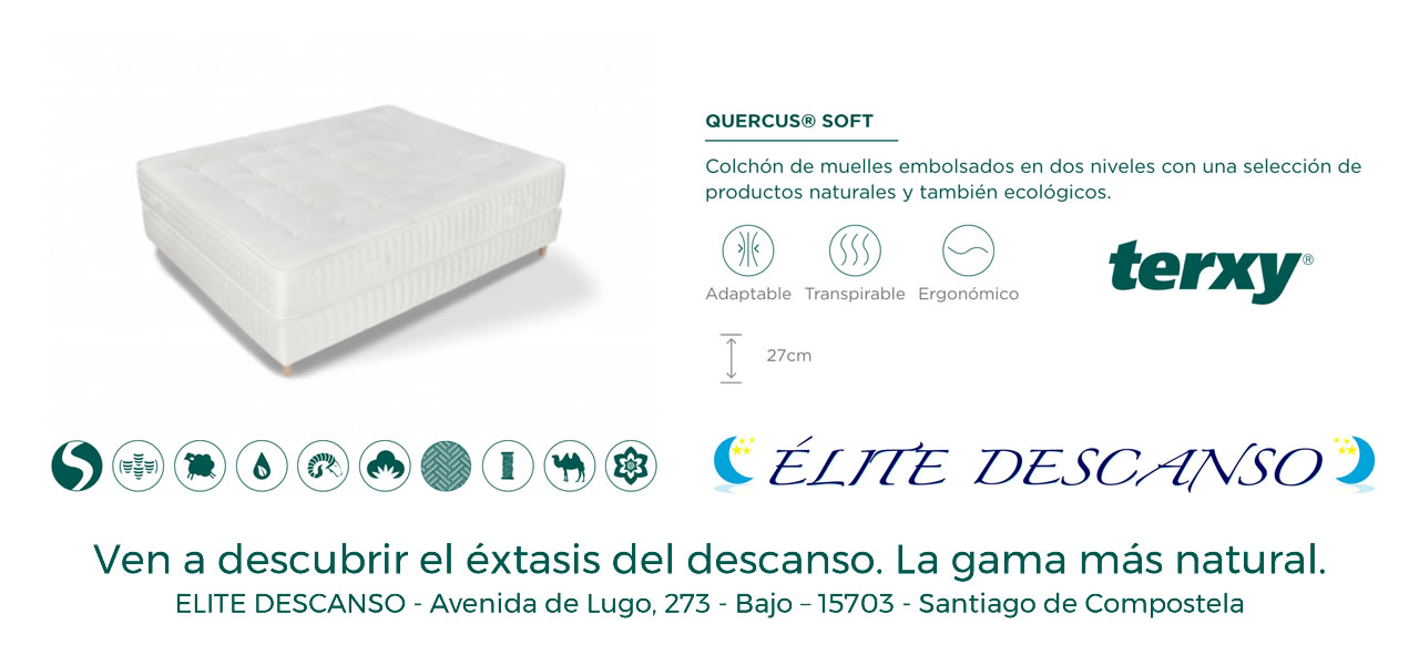 Oferta colchón Quercus Soft Terxy Elite Descanso Santiago de Compostela