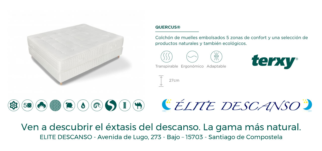 Oferta Colchón Quercus Terxy Elite Descanso Santiago de Compostela